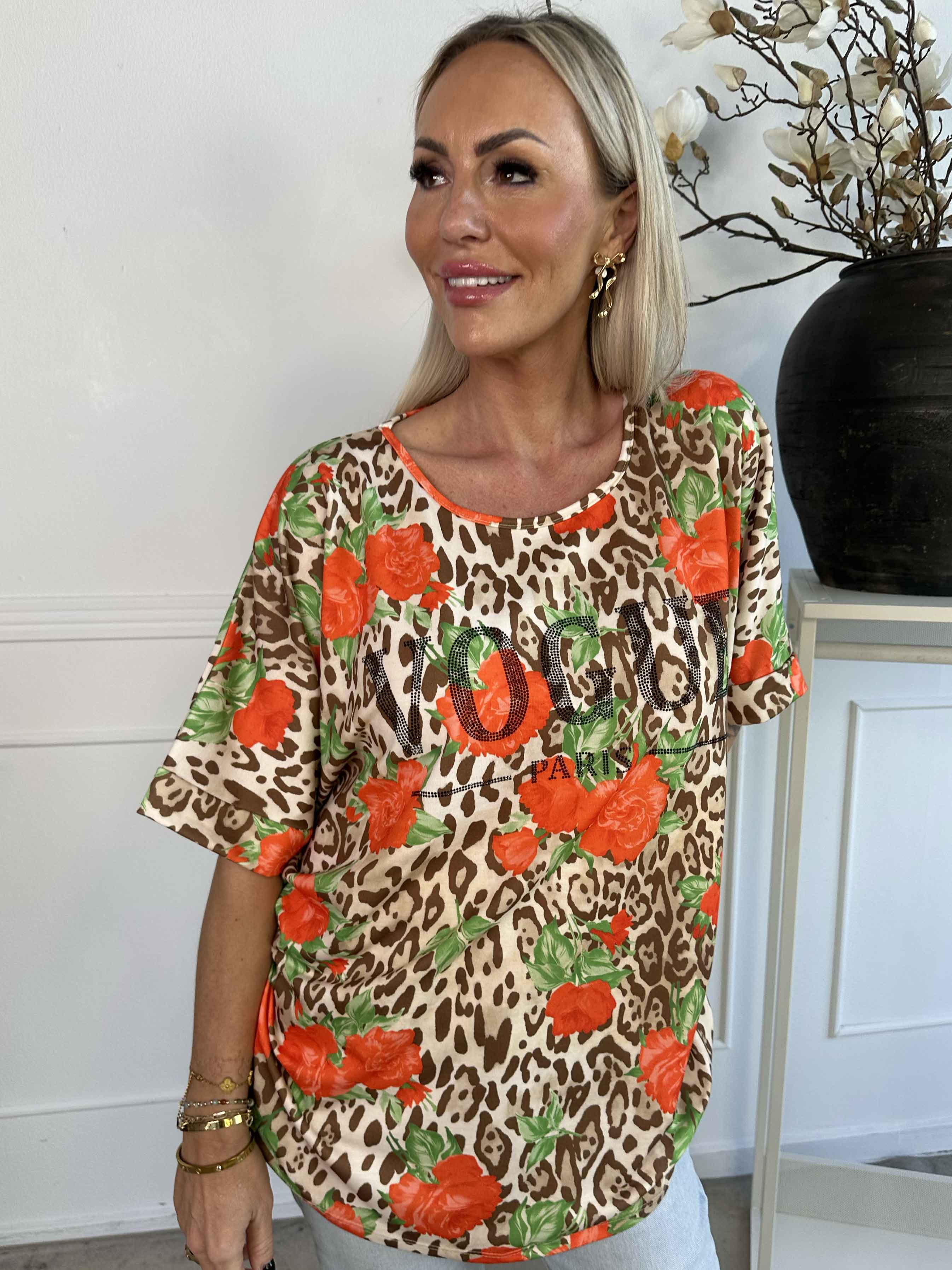 Mintu Leo - T-shirt i mjuk bomull med leopardtryck